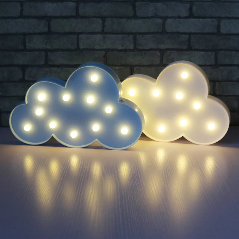 Cloud LED 3D Cartoon Night Light Wall Baby Lamp Toys Nordic Lamp Home Decoration Children\'s INS Photographic Props Xmas Gift