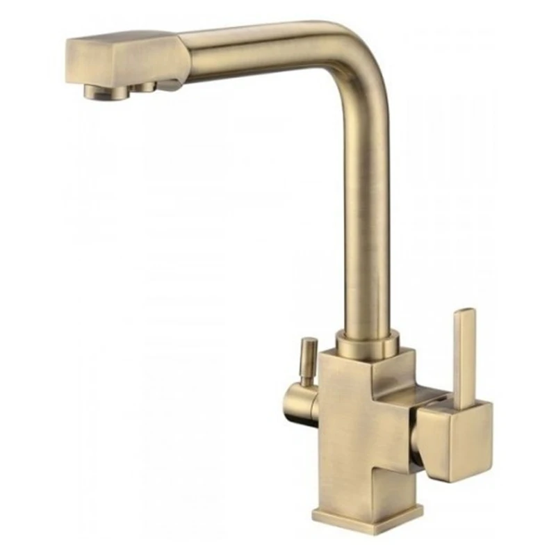 Vidric Factory Direct Wholesale Chrome Finished Osmosis Reverse Triflow Water Filter Tap Three Ways Sink Mixer 3 Way Kitchen Fau