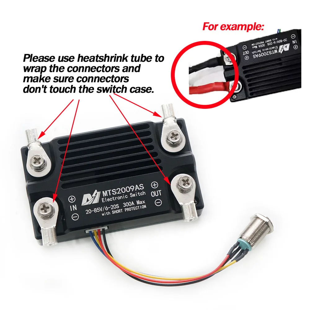 Imagem -03 - Maytech Mts2009as 300a 85v Interruptor de Corte de Bateria Elétrica Anti-faísca com Proteção contra Curto-circuito Hydrofoil Motocicleta