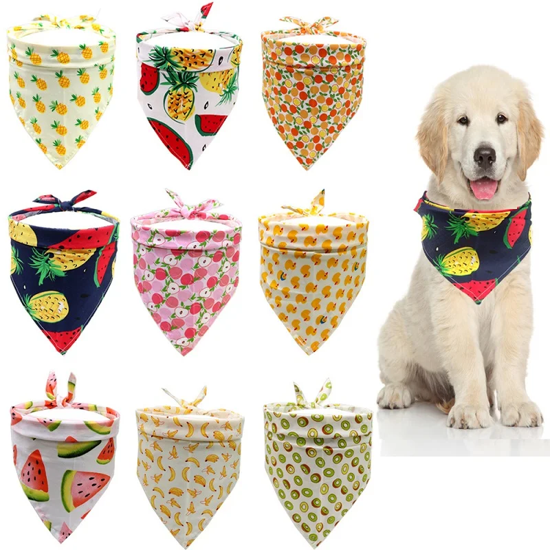 

1 Pcs Dog Bandanas Large Pet Scarf Pet Bandana For Dog Cotton WashableBow Ties Collar Cat Dog Scarf Large Dog Grooming Products