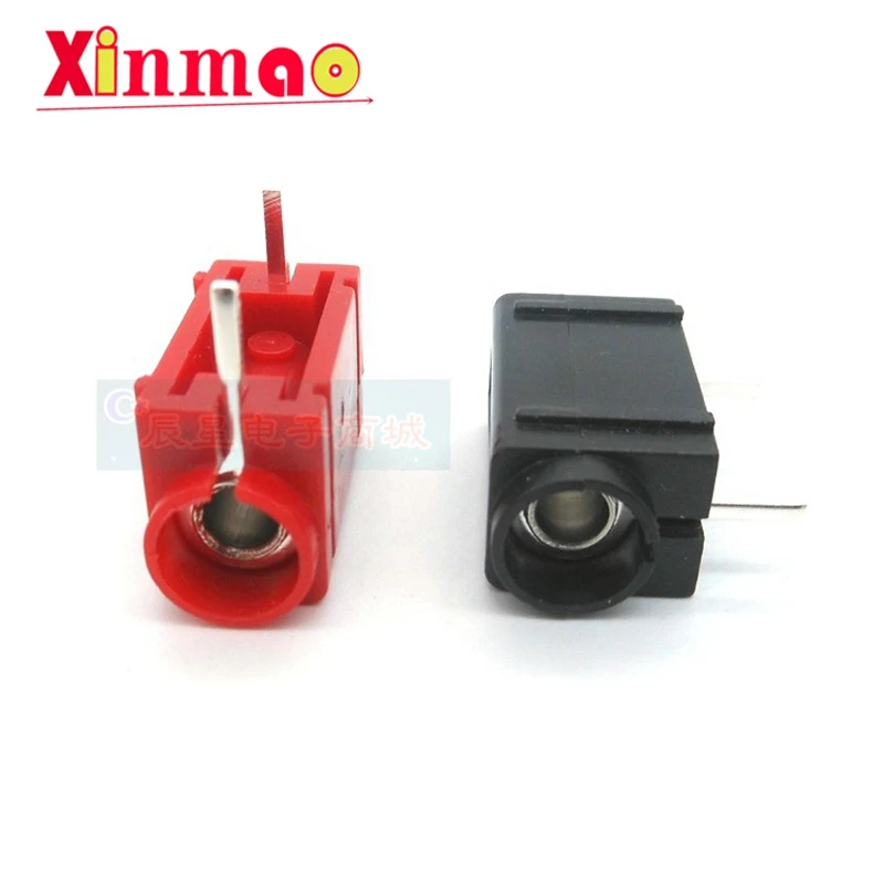 2PCS Soldering banana socket with pin PCB circuit board 4mm panel socket test plug high current banana plug holder