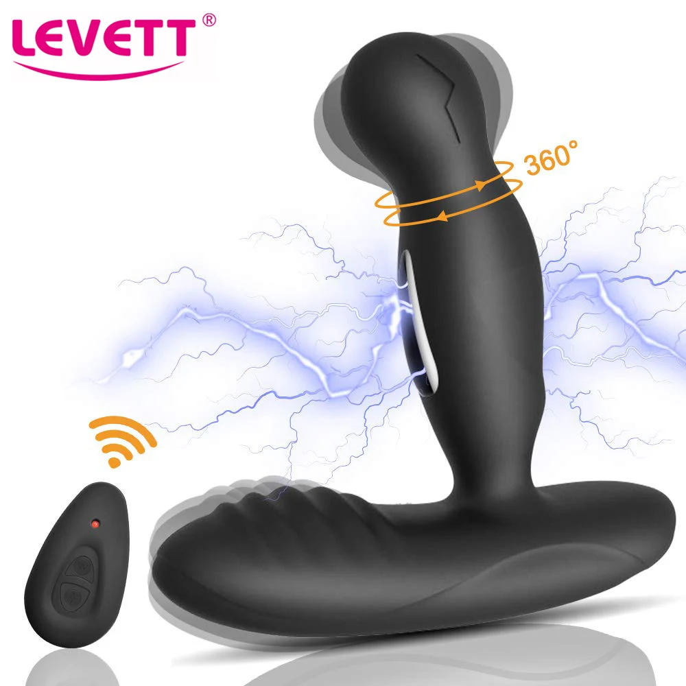 LEVETT Male Prostate Massager Vibrator For Men Women Vibrating Anal Plug Adult Sex Toys Wireless Prostate Toy Butt Plug Vibrator