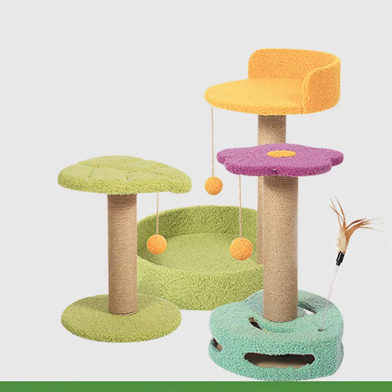 

Cat Climbing Frame, Scratching Board, Self-Hi, Funny Cat Stick, Grinding Claw, Springboard, Tree Toy