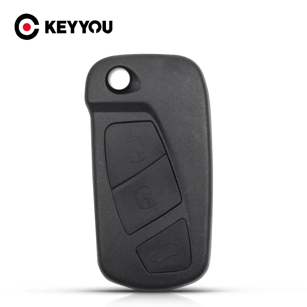 KEYYOU per Ford KA 3 pulsanti portachiavi pieghevole a distanza custodia custodia 2008-2016 Flip Car Key Shell Fob accessori auto