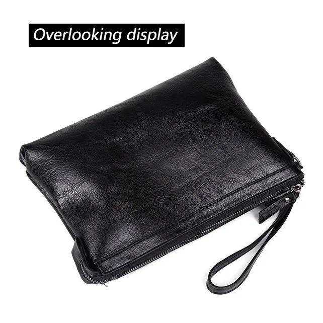 Large-capacity Envelope Bag Clutch Bag Men\'s Hand Bag Soft Leather Casual Clutch Purse New Style Men\'s Bag