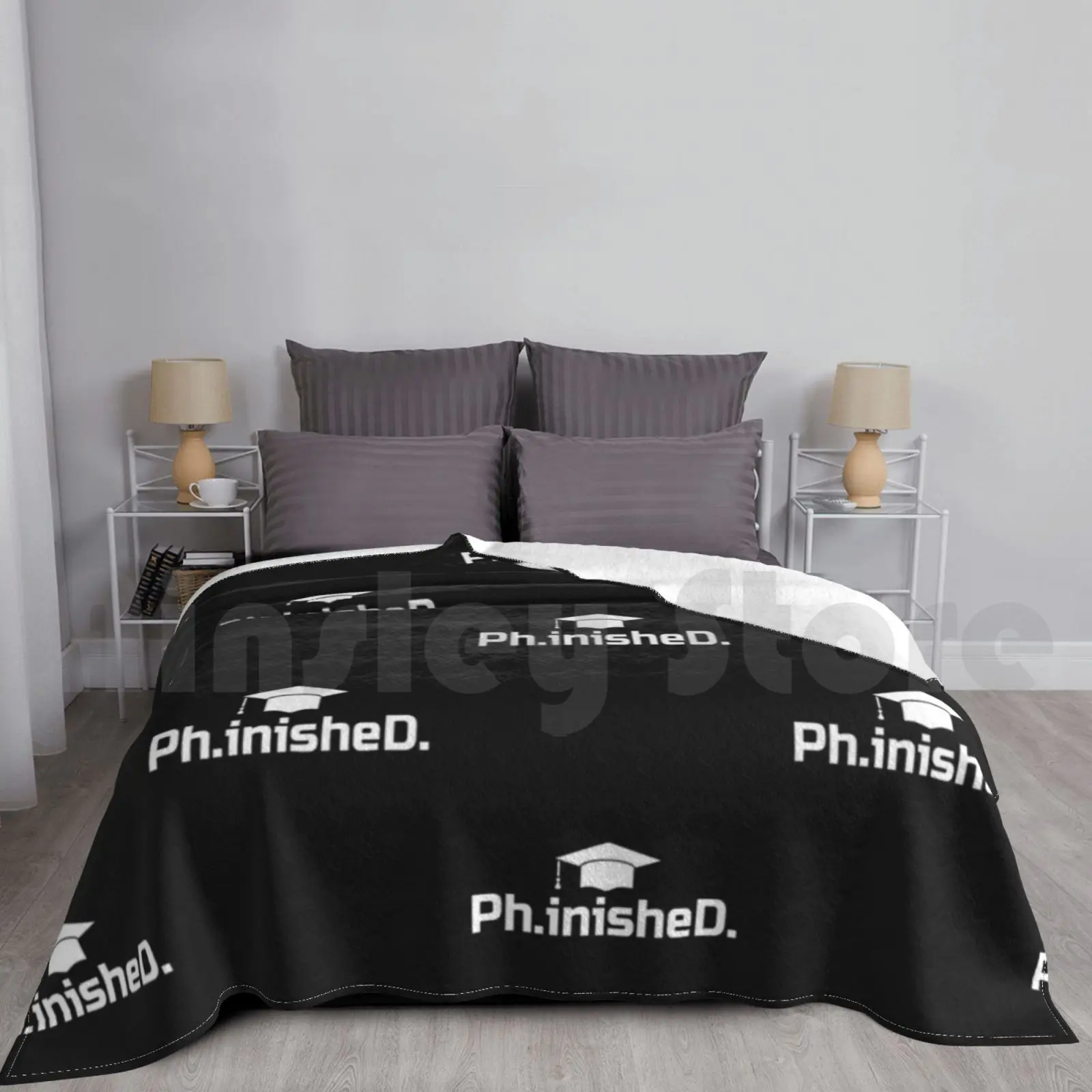 Phd Grad Gift-Phinished Blanket Fashion Custom Phd Grad 2020 Graduate Commencement Graduationate