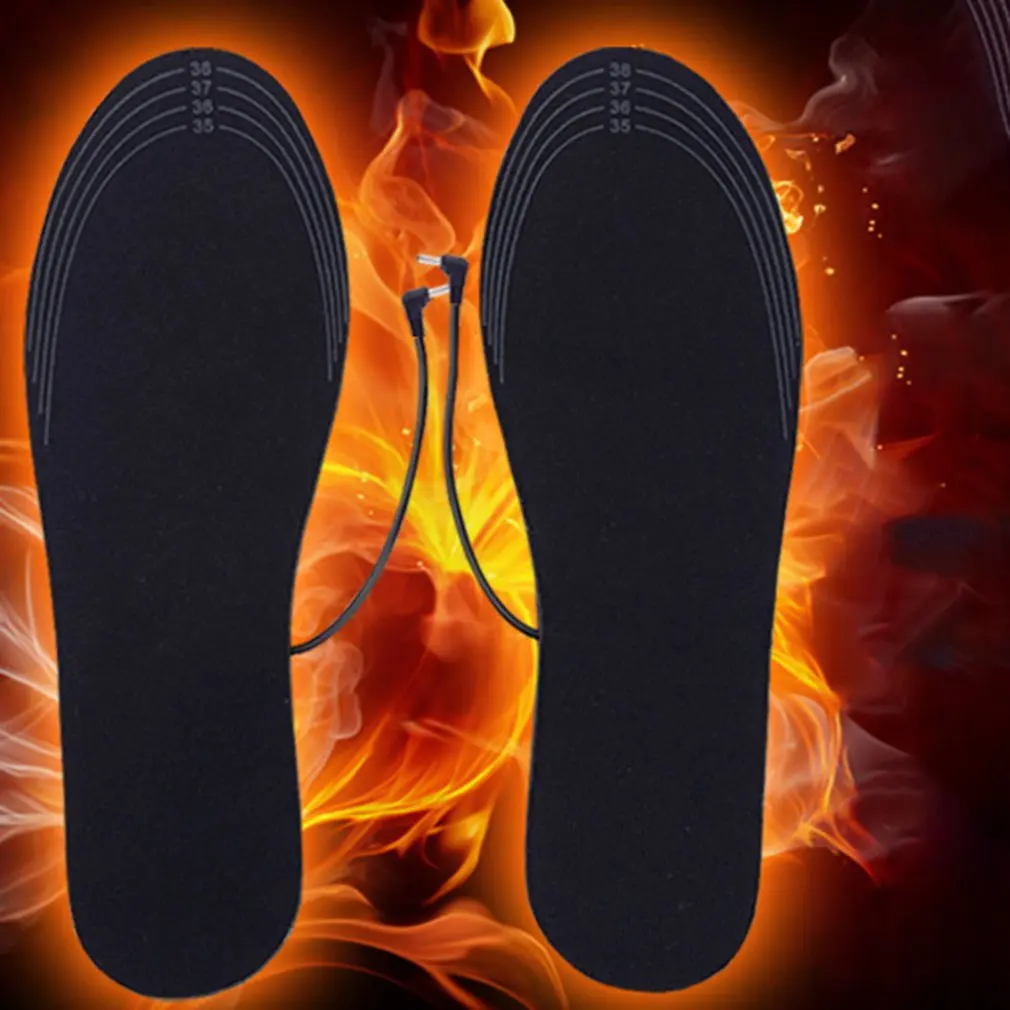 Electric Heating Inhole Outdoor USB Infrared Heating Insole Winter  Electric Heating Insole Fishing Hiking Warm Thermal Insoles