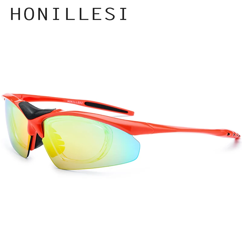 HONILLESI TR90 Polarized Sports Men Sunglasses Sun Glasses 2019 Fishing Driving Myopia Optical Goggles Shades 5 Lens 3202