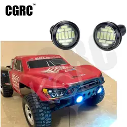 1 Pair Metal LED Headlight Spotlight For 1/10 RC Crawler Car RC Short-Course  Traxxas Slash REVO E-REVO  X-MAXX 1/8 1/5 RC Car