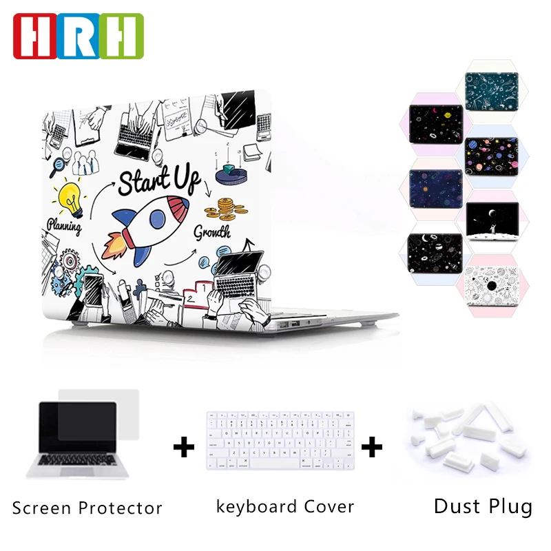 

HRH Cartoon Space PC Hard Plastic Case Laptop Shell Sleeve Case For Macbook Air Pro Retina 11 12 13 15 A2159 A2141 A2289 A2251