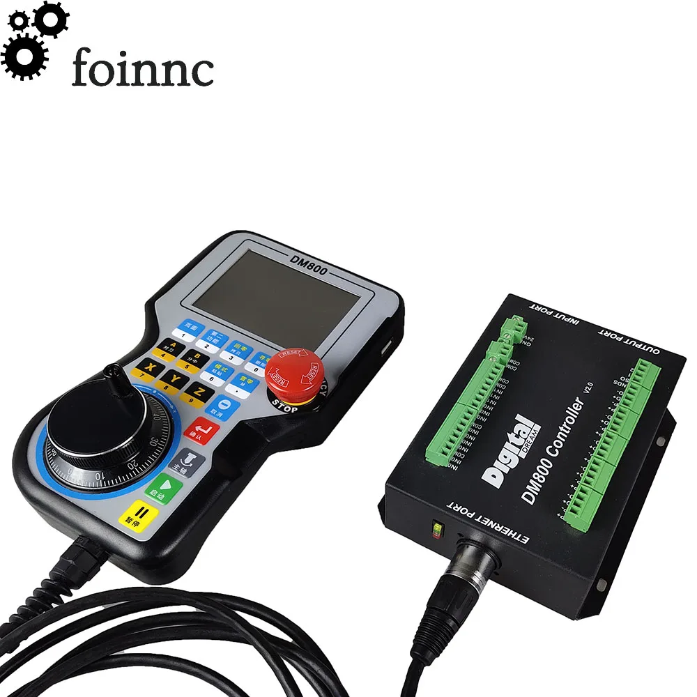 Cnc Handle Controller Dm800 Motion Control System Eixo 38 Polegadas Telas e Suporte Botão de Parada de Emergência Código g