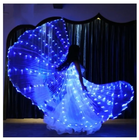 LED lsis Light Wings Dance Wings Props Luminous Gold Wing Performance Jewelry Holiday Carnival Props