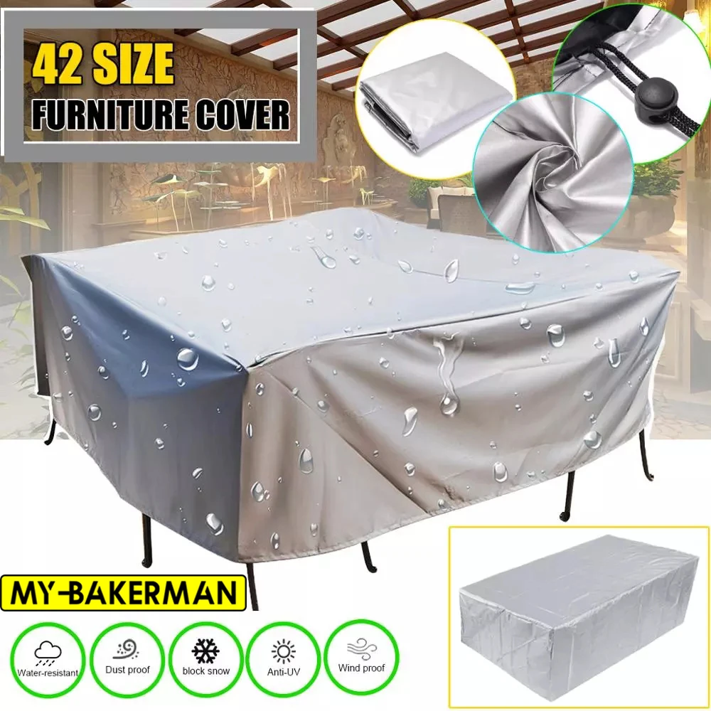 Outdoor patio garden furniture Waterproof cover cover rain and snow chair cover sofa table and chair dust cover