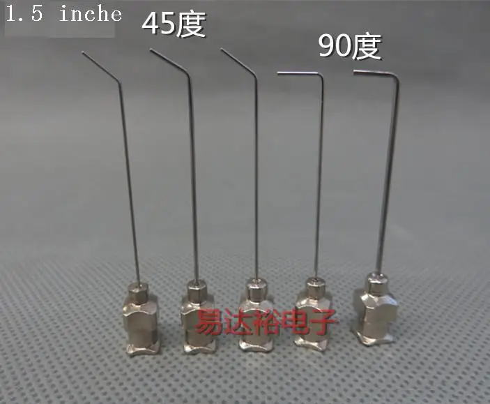 

45 Degree Angle 11G~30G Metal Stainless Steel Dispensing Needles Blunt, Pipe length 1.5 Inche