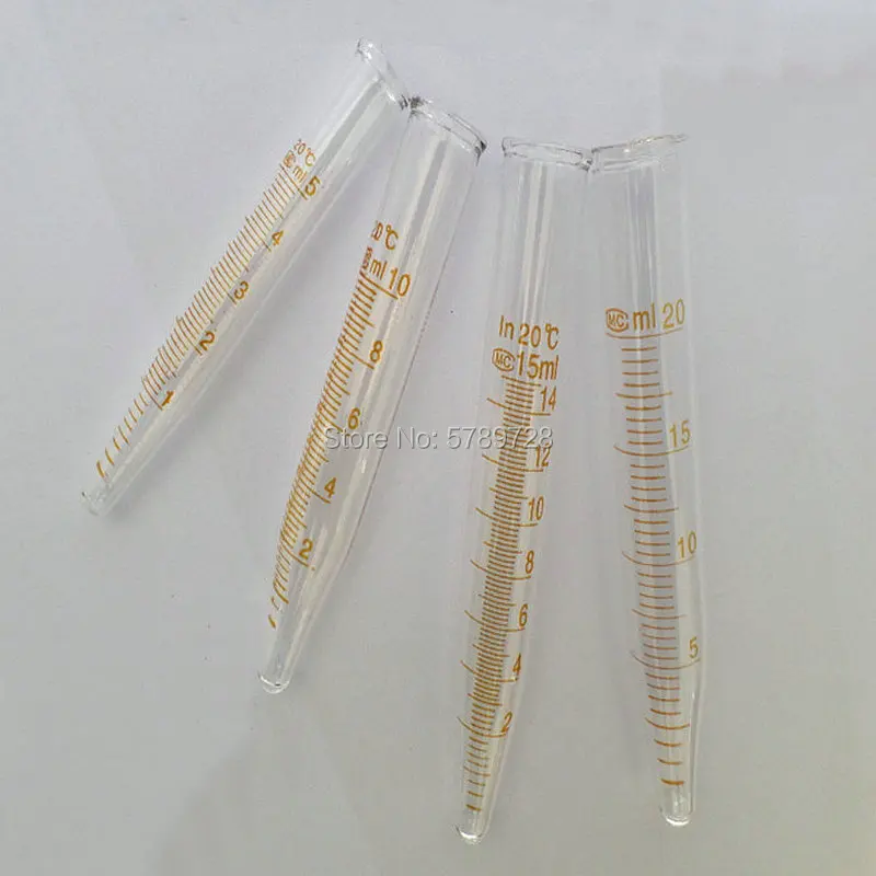 

10pcs/lot Glass sharp bottom centrifugal tube without cover,Laboratory test tubes with graduated lines,Capacity 5/10/15/20ml