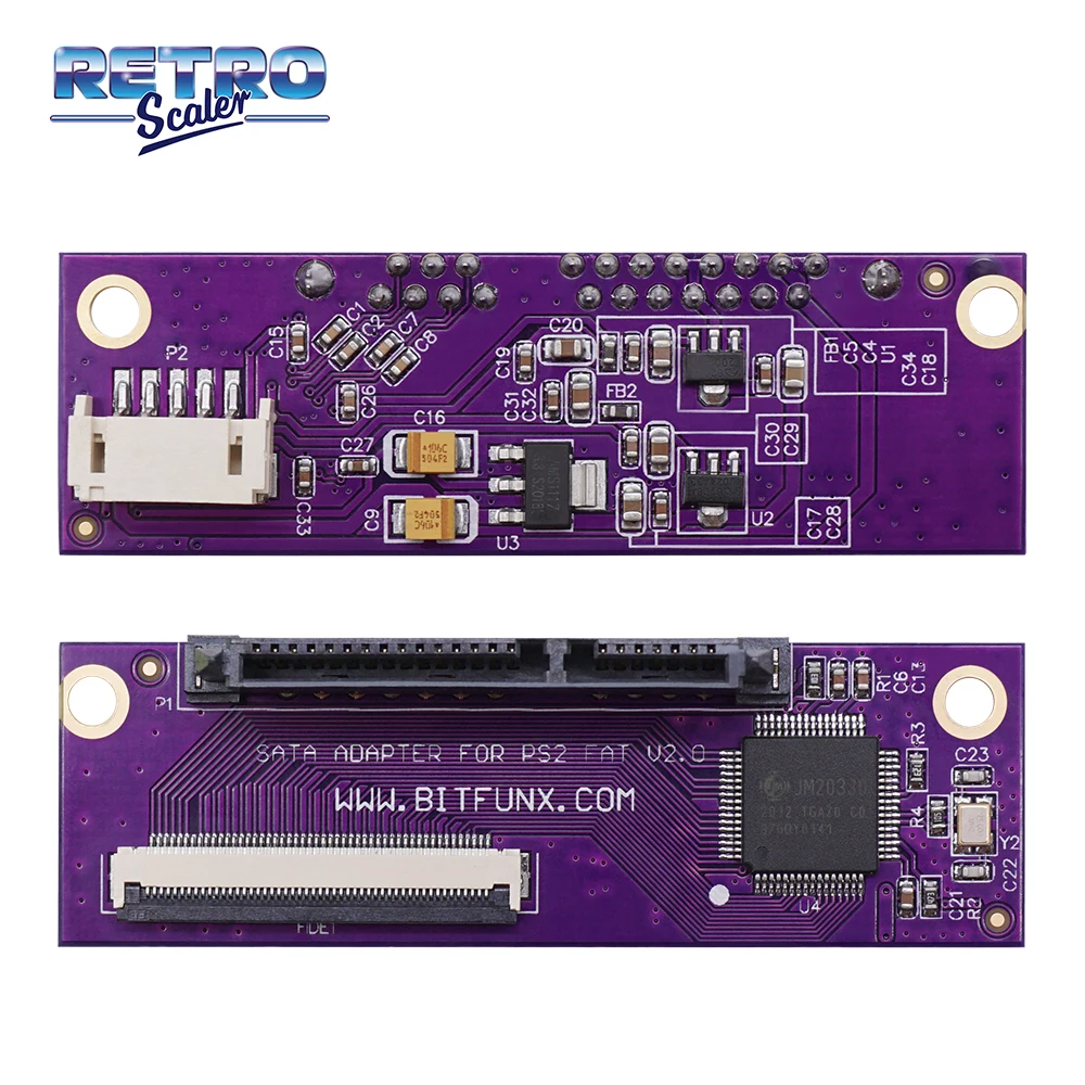 RetroScaler Purple SATA Adapter Upgrade Board for PS2 IDE Original Network Adapter