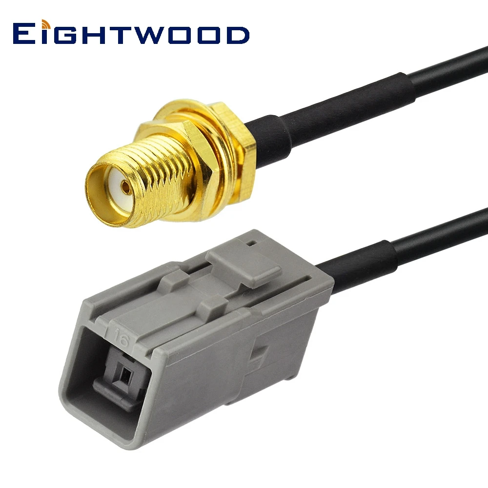 Eightwood GPS Antenna Extension Cable GT5-1S Jack Female to SMA Bulkhead Jack Female Pigtail Cable RG174 for Car GPS Navigation