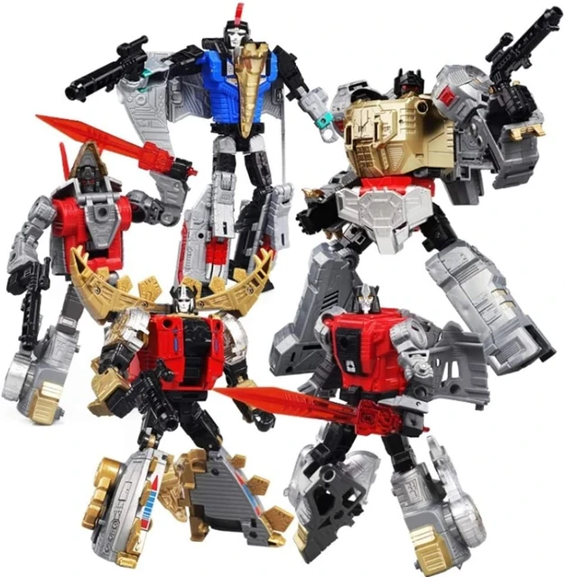 BMB Transformation Dinobot 5IN1 Dinosaur Grimlock Slag Sludge Snarl Swoop  Slash Oversize Alloy G1 Dinoking Action Figure Toys - AliExpress