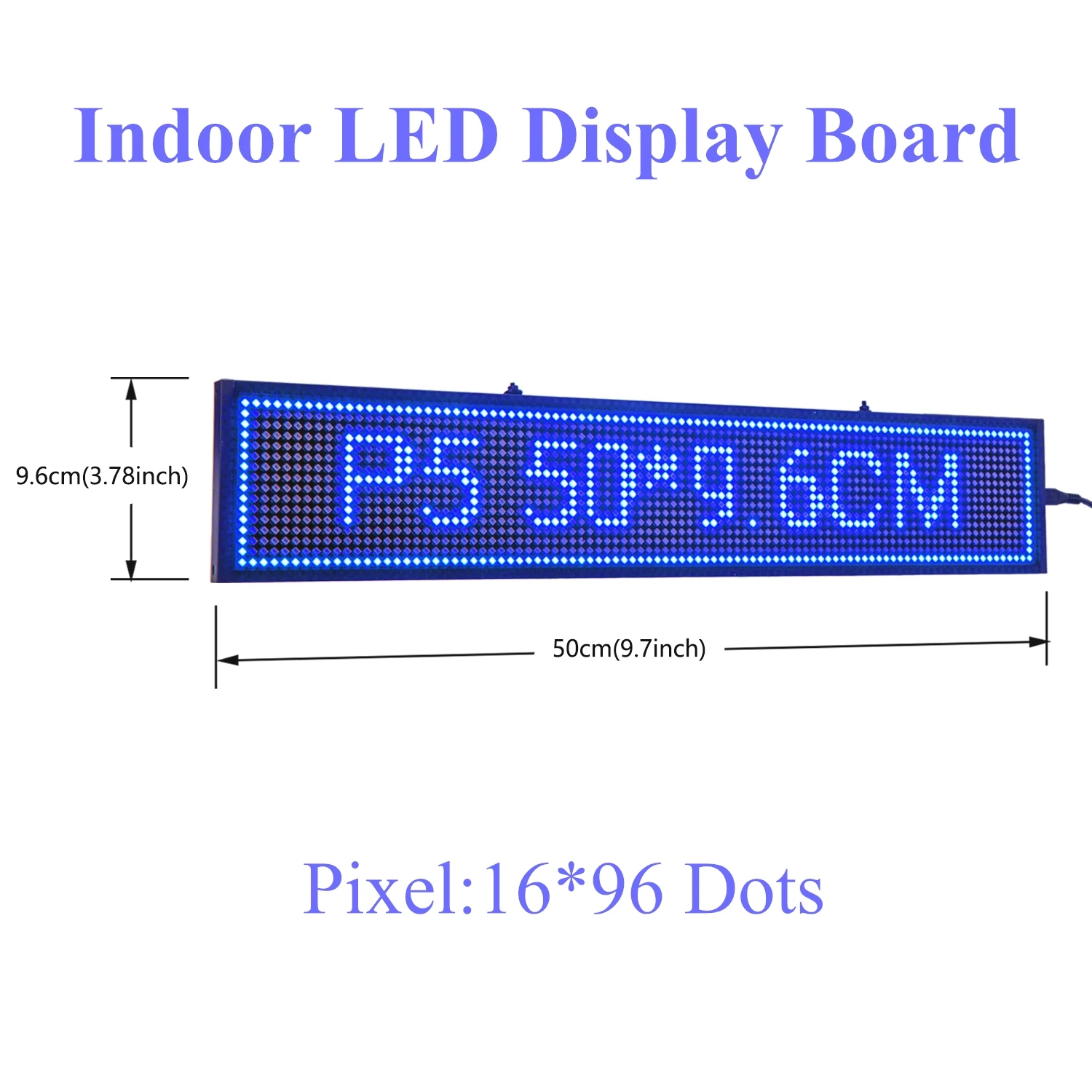 P5 LED Display Screen 50CM WiFi/USB LED Open Sign Custom Programmable Scrolling Text Advertising Adjustable Bright Panel Light
