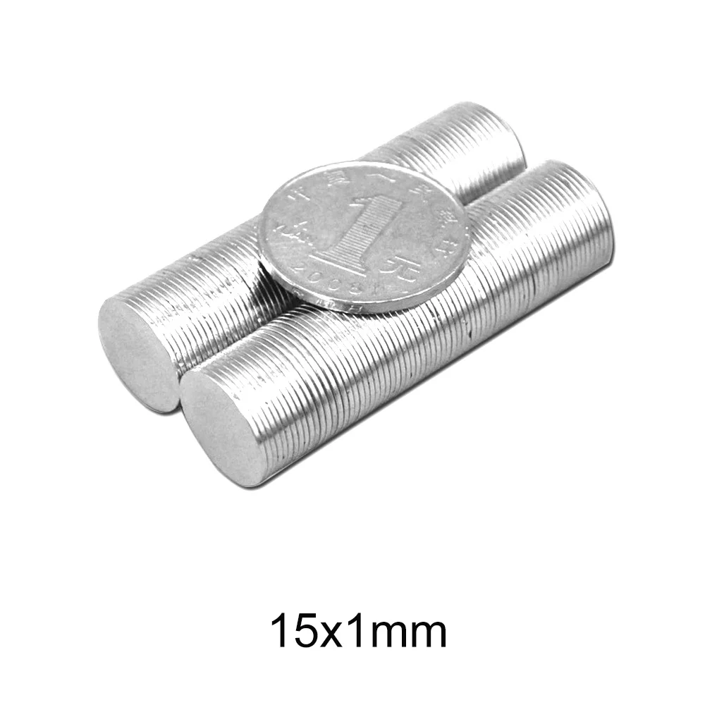 20~300pcs 15x1 mm Powerful Round Magnets 15mmx1mm Bulk Sheet Neodymium Magnet disc 15x1mm Permanent NdFeB Magnet Strong 15*1 mm