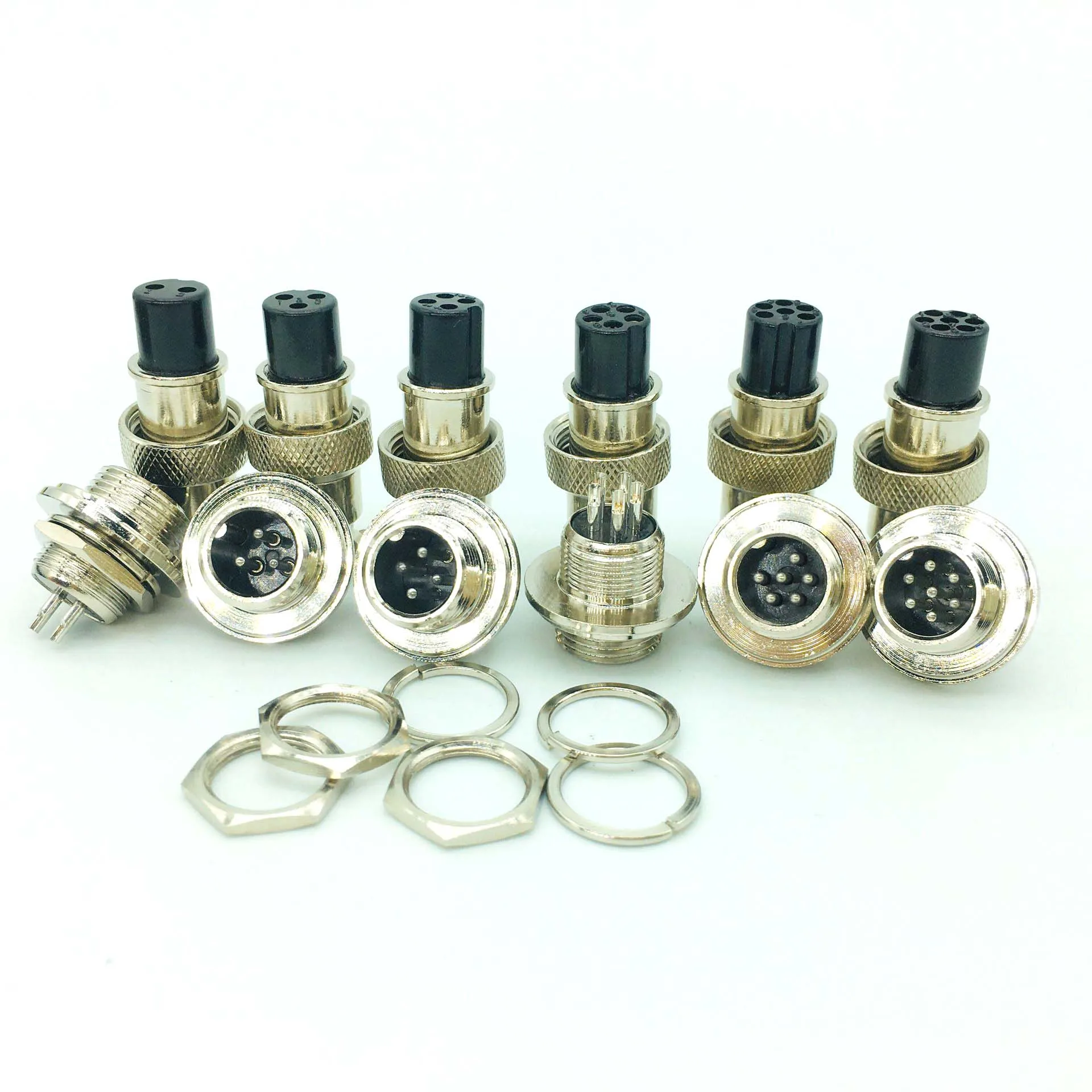 10 Bộ Hàng Không Cắm Ổ Cắm GX12 2 Pin 3pin 4pin 5pin 6pin 7Pin M12 Hình Đĩa Ốc Vít Bích DF12 loạt Cổng Kết Nối Liên Kết Bài