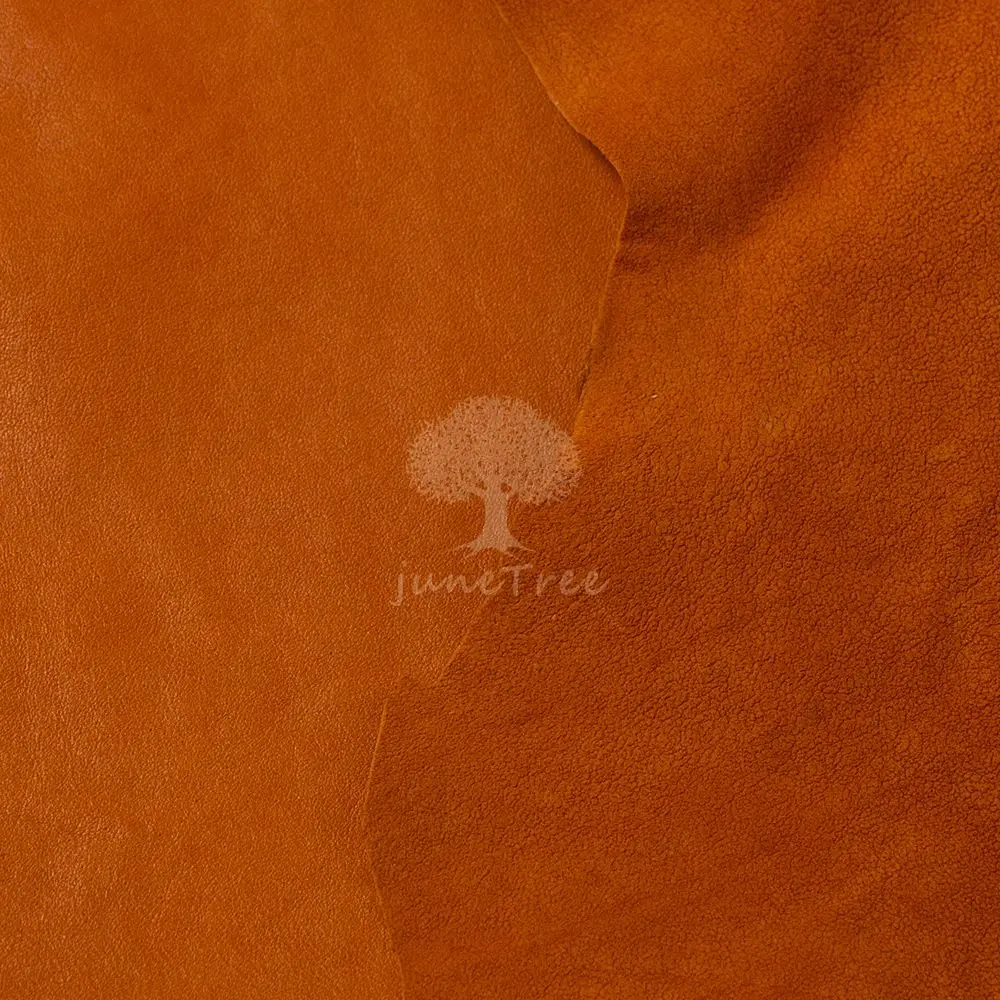 Junetree Grade A High quality Sheep skin Genuine leather soft whole skin vegetable tanned leather 0.7mm clothing bag safa