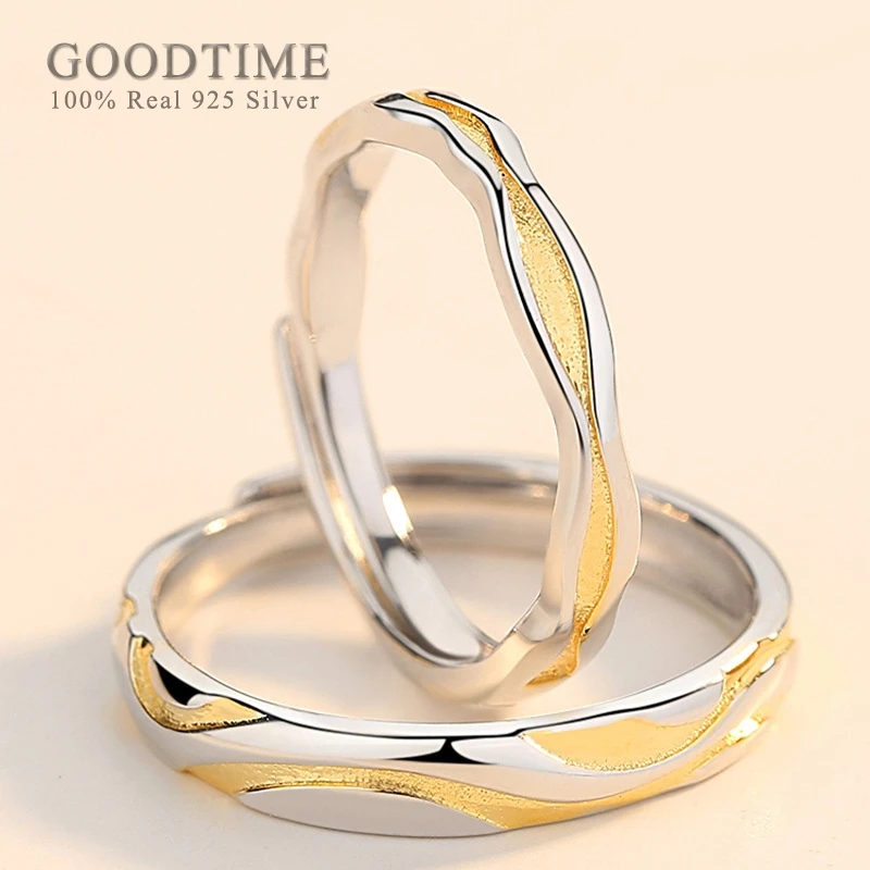 

Fashion Couple Ring For Women Men Real 100% 925 Sterling Silver Rings Wedding Bridal Jewelry Ring Valentine Gift For Party