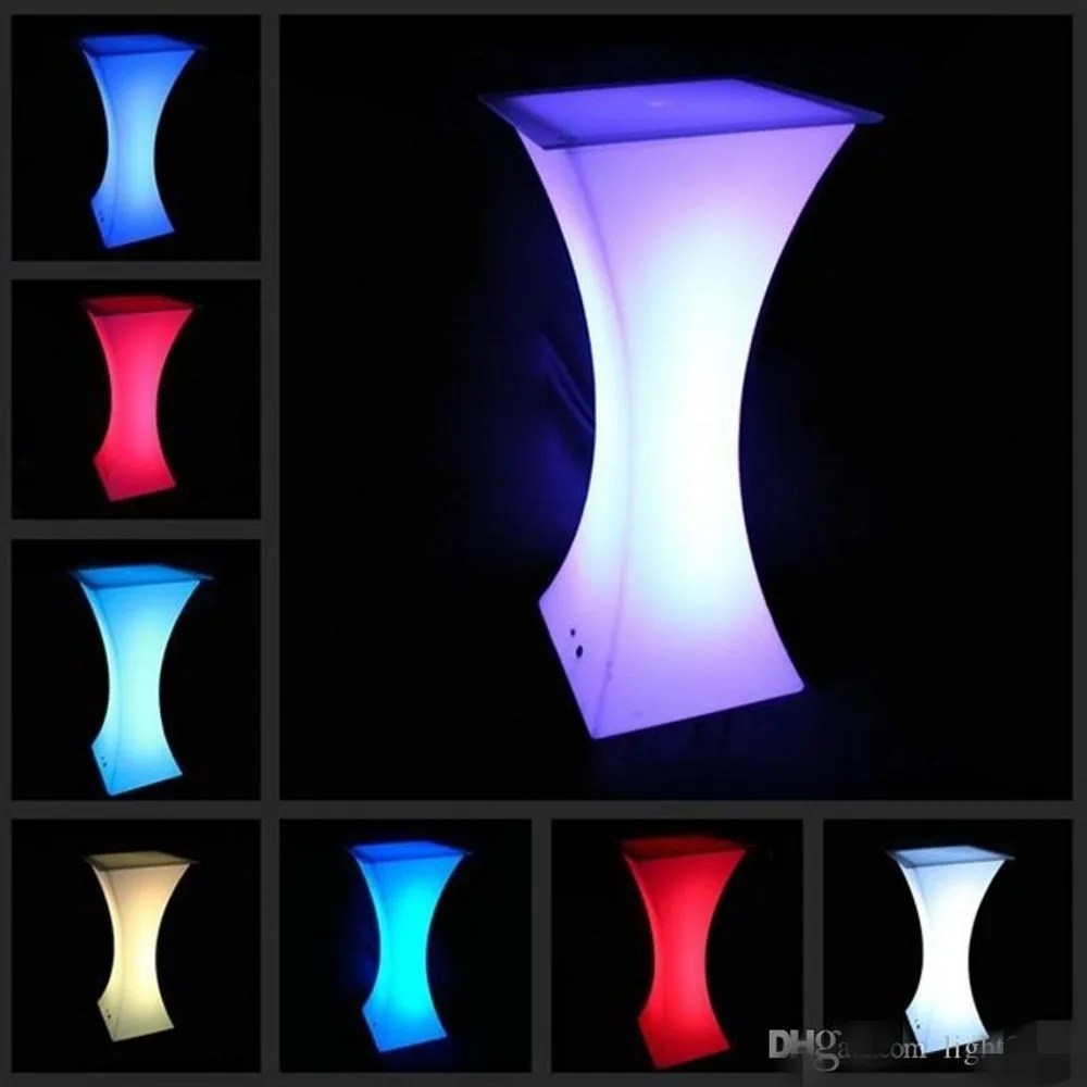 New Led KTV Disco Furniture Rechargeable LED Luminous Cocktail Table Waterproof Glowing Led Bar Table Lighted Up Coffee Table