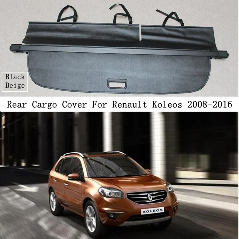 

Rear Cargo Cover For Renault Koleos 2008-2016 Privacy Trunk Screen Security Shield Shade Black Beige Auto Accessories