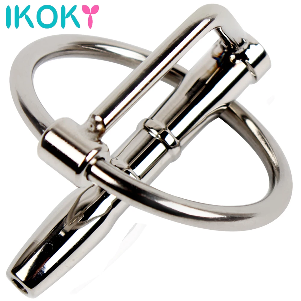 IKOKY Urethral Plug Penis Plug Stainless Steel Urethral Dilators Sex Sounds Sex Toys For Men Catheters Male Chastity Device