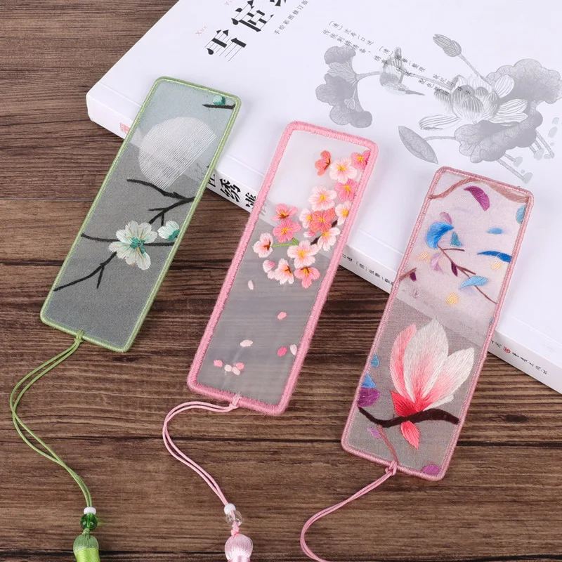 Bookmarks Cross Stitch Flower Diy Embroidery Organizer Craft Needle Minder Kit Threads Knitting Fabric Needlework Decor Jewelry