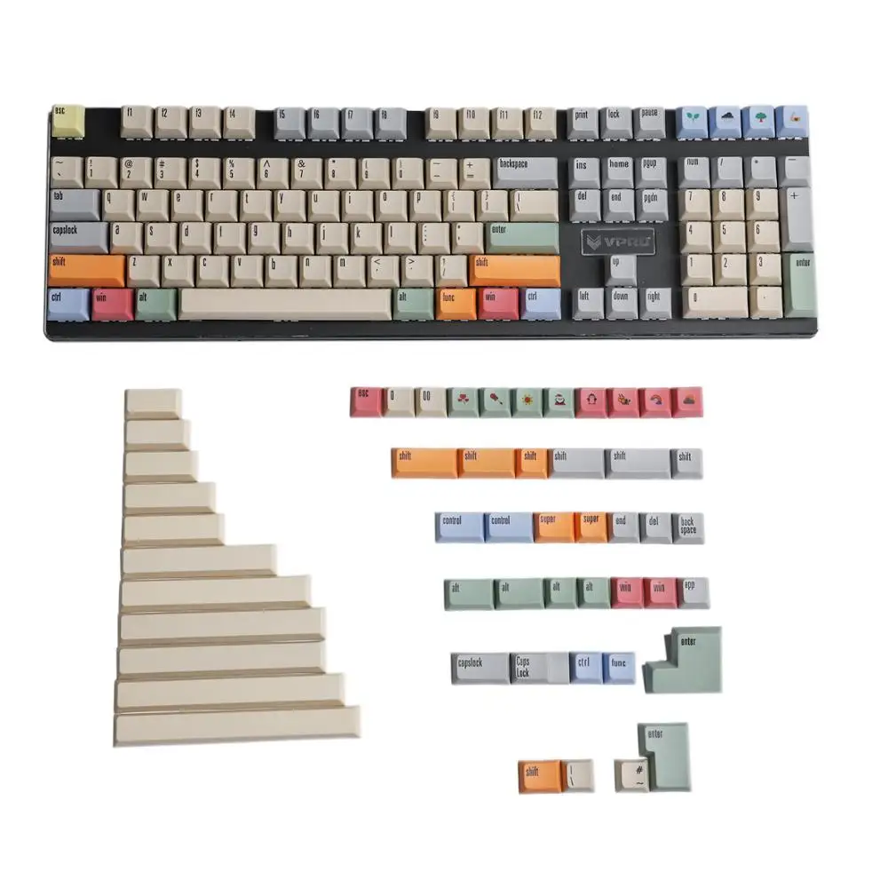 159 Keys KIT1 Profile Similar to XDA Dye Sub Dye-sublimation PBT Keycap For MX Switches Keyboard Razer Corsair Filco 96 84