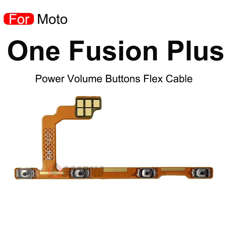 Aocarmo For Motorola Moto One Fusion Plus Power On/Off Volume Up/Down Buttons Flex Cable Repair Parts