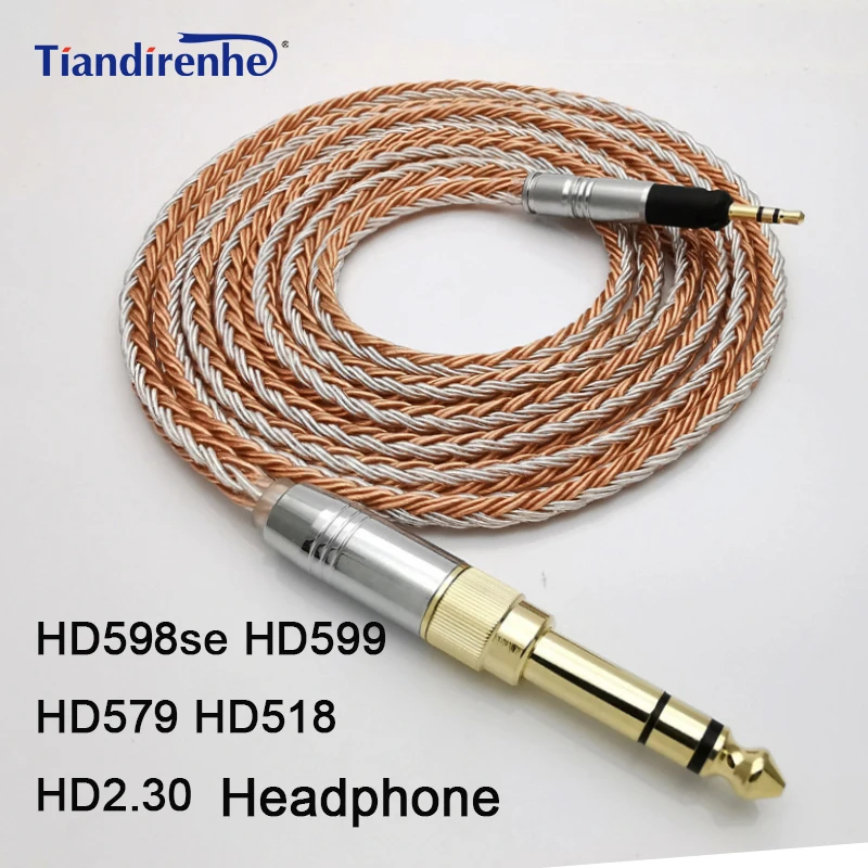 For Sennheiser HD598se HD599 HD579 HD518 HD2.30 Headset cable 16-core copper cable high-end headphone wire