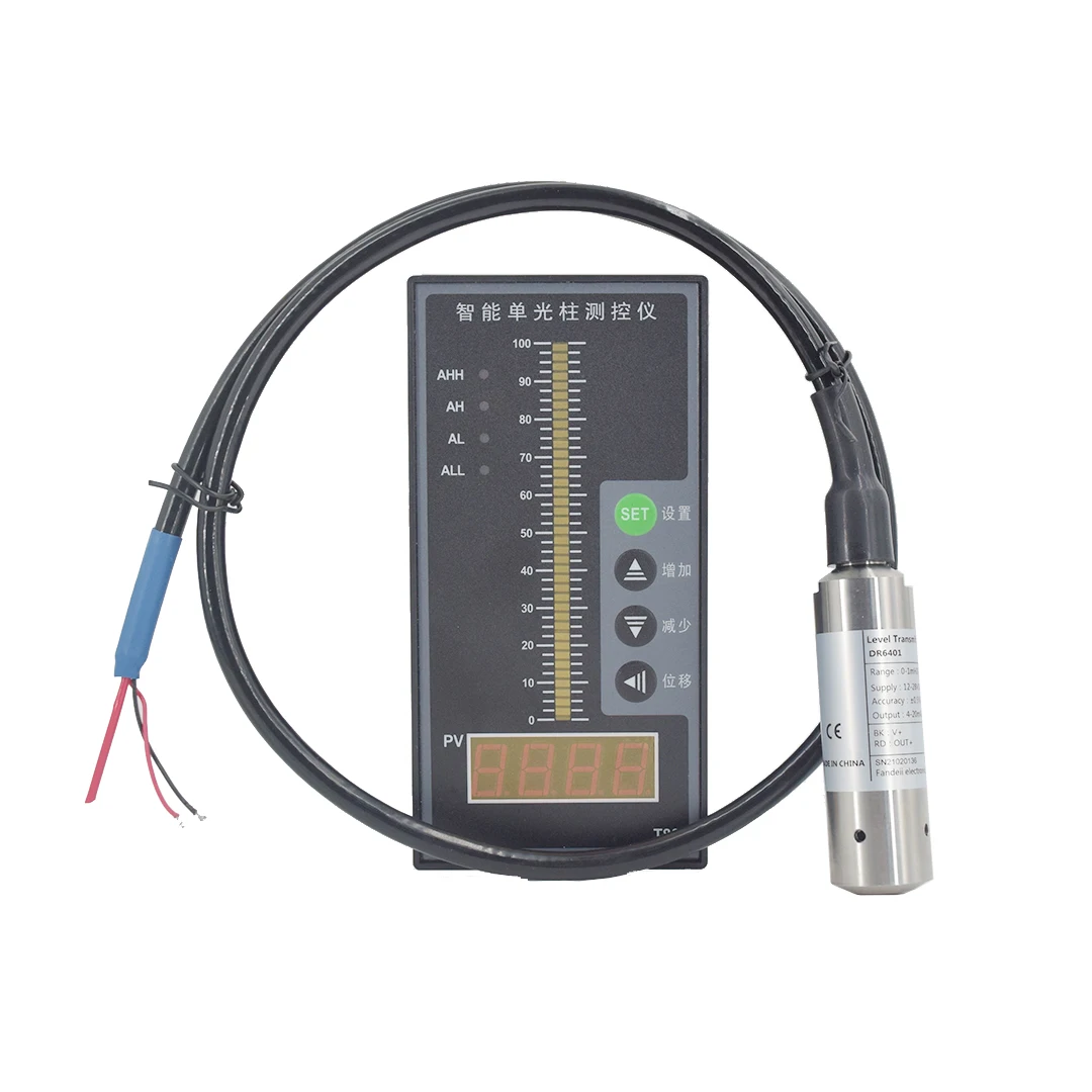 

FANDESENSOR Water Tank Level Indicator Single Optical Column Display 4-20mA Water Oil Meter