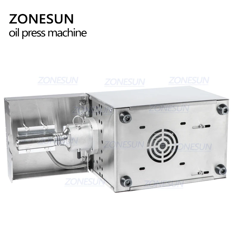 ZONESUN Automatic Cold Oil Press Machine Commercial Oil Extractor Temperature Control Peanut Sunflower Seeds Oil Presser 110V220