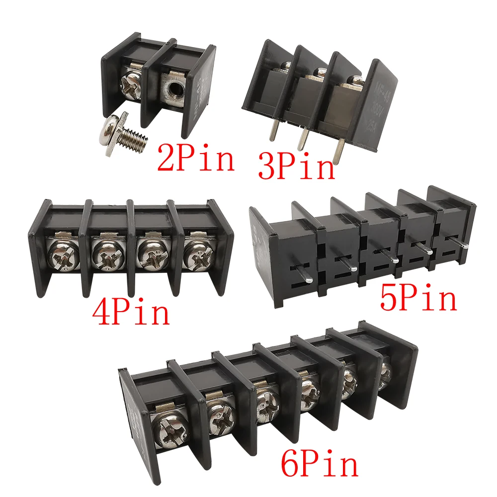 10Pcs/Lot KF45C 9.5mm 2-6Pin PCB Mount Screw Terminal Block Connector 9.5mm Pitch KF45C 2/3/4/5/6/Pin Barrier Straight Terminals