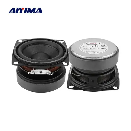 AIYIMA 2 pulgadas 2 uds 53mm Mini altavoz de Audio portátil 4 Ohm 15W altavoz estéreo de música de rango completo para amplificador de cine en casa DIY