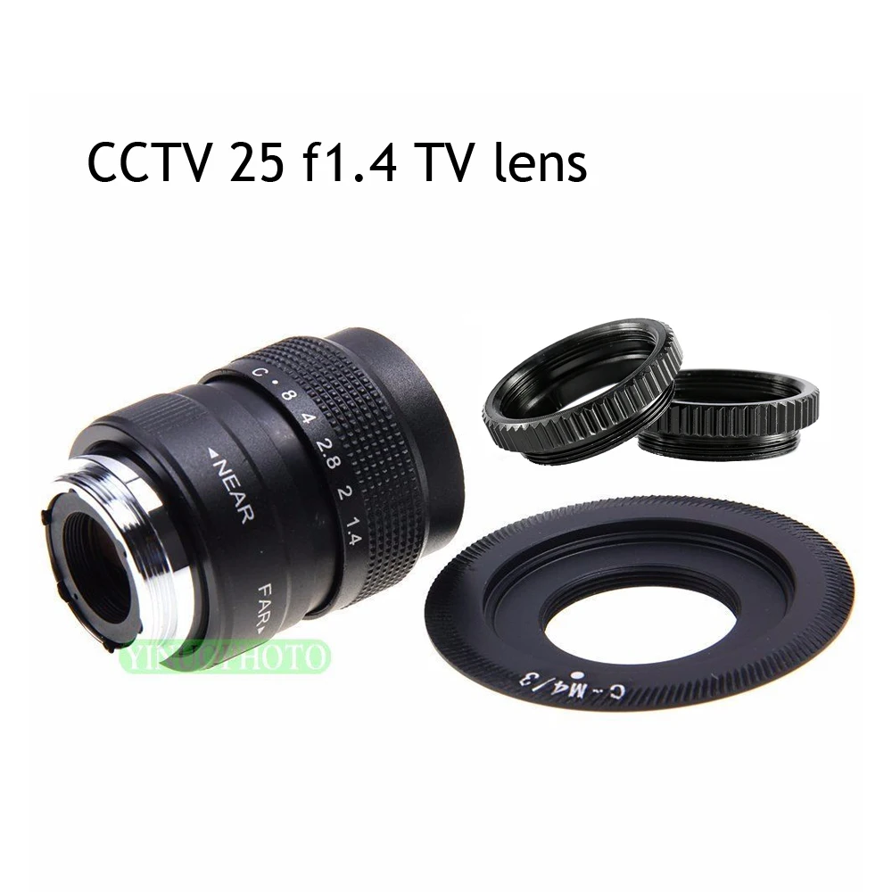 25mm F1.4 CCTV TV Movie lens+C Mount for Panasonic Micro 4/3 m4/3 GF1 GF2 GF3 GF5 GF6 GX1 GX7 GX8 G85 GH5 GH1 GH2 GH3 C-M4/3