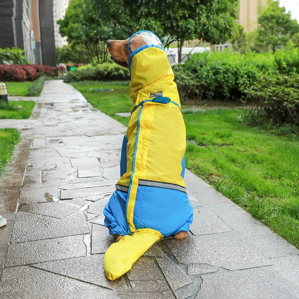 HOOPET Dog Riancoat Jumpsuit raincoat for Dogs 애완 동물 망토 래브라도 방수 골든 리트리버 자켓, 반려동물 옷