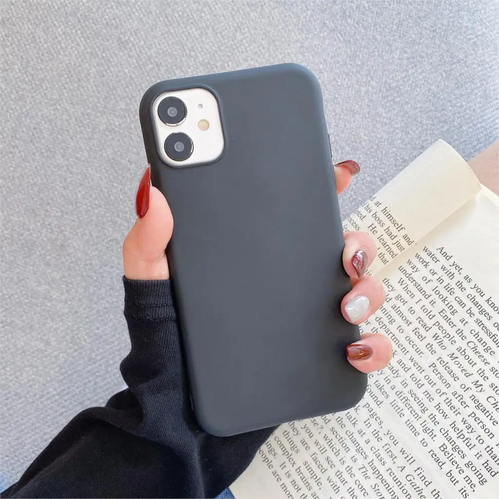 Candy Farbe Silikon Telefon Fall Für iphone 13 14 Pro Max Funda Für iphone 11 12 Pro max 13 mini 14 Plus Matte Zurück Abdeckung Coque – Detail 10