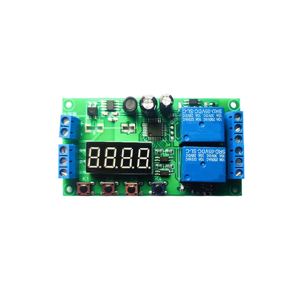 Taidacent 2 Way Delay Time Dual Timer Relay Trigger Pulse Cycle Power Off Timing 220V Volt Relay Switch AC DC Relay Switch