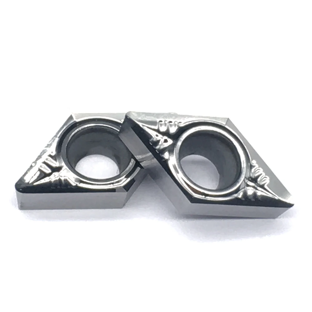 DCGT11T308 AK H01 10pcs อลูมิเนียมเครื่องตัดใบมีดเครื่องมือตัดเครื่องมือ CNC เครื่องมือ AL + TIN ไม้