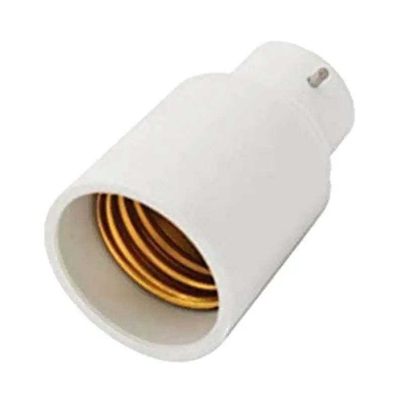 B22 to E27 Light Bulb Lamp Adapter Connector Light Base Screw Light Bulb Socket Flame Retardant Durable Non Electric Leakage