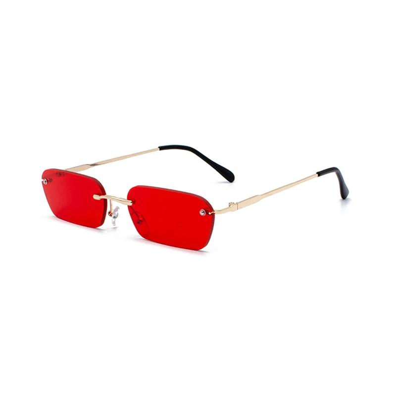 OEC CPO Fashion Rimless Sunglasses Women Vintage Brand Design Ladies Transparent Lens Sun glasses For Women Rectangle UV400 O94 image 4