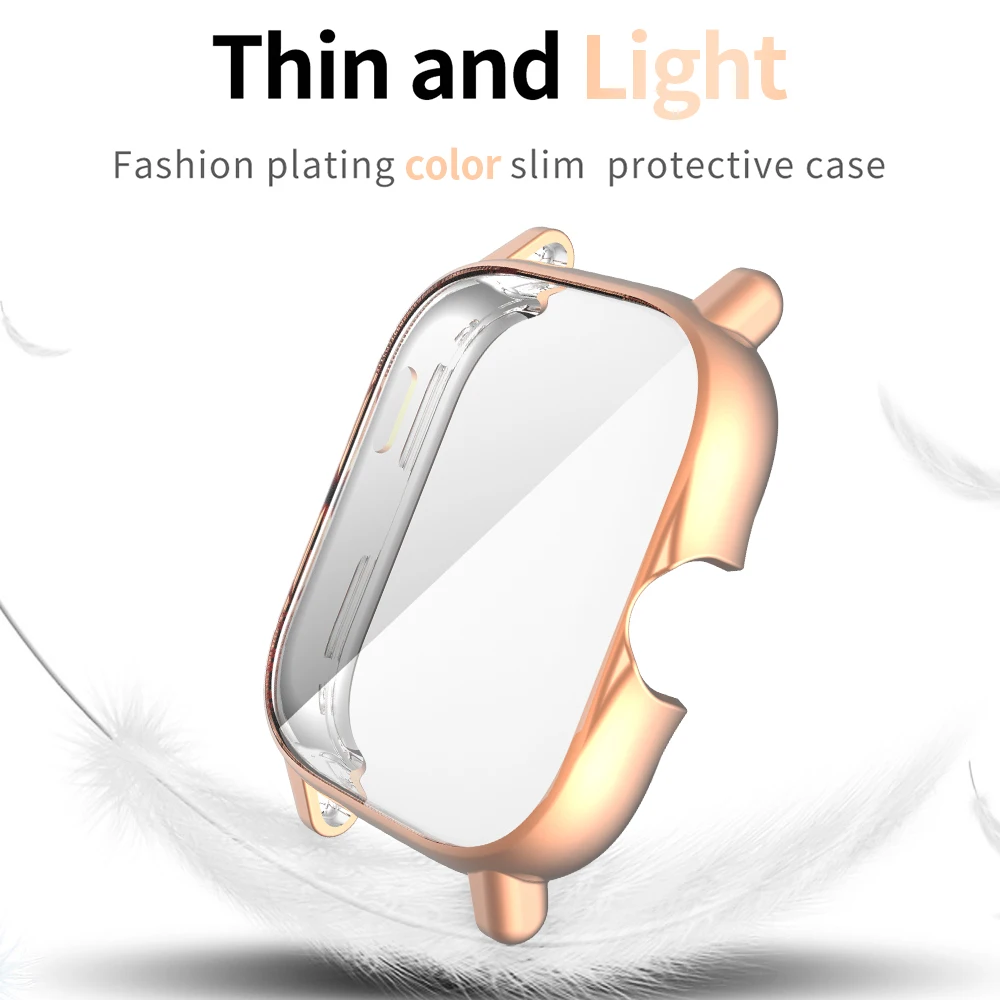 TPU Soft Full Screen Glass Protector Case Shell Edge Frame For Amazfit GTS 2/2e GTS2/e Smartwatch GTS2e Protective Bumper Cover