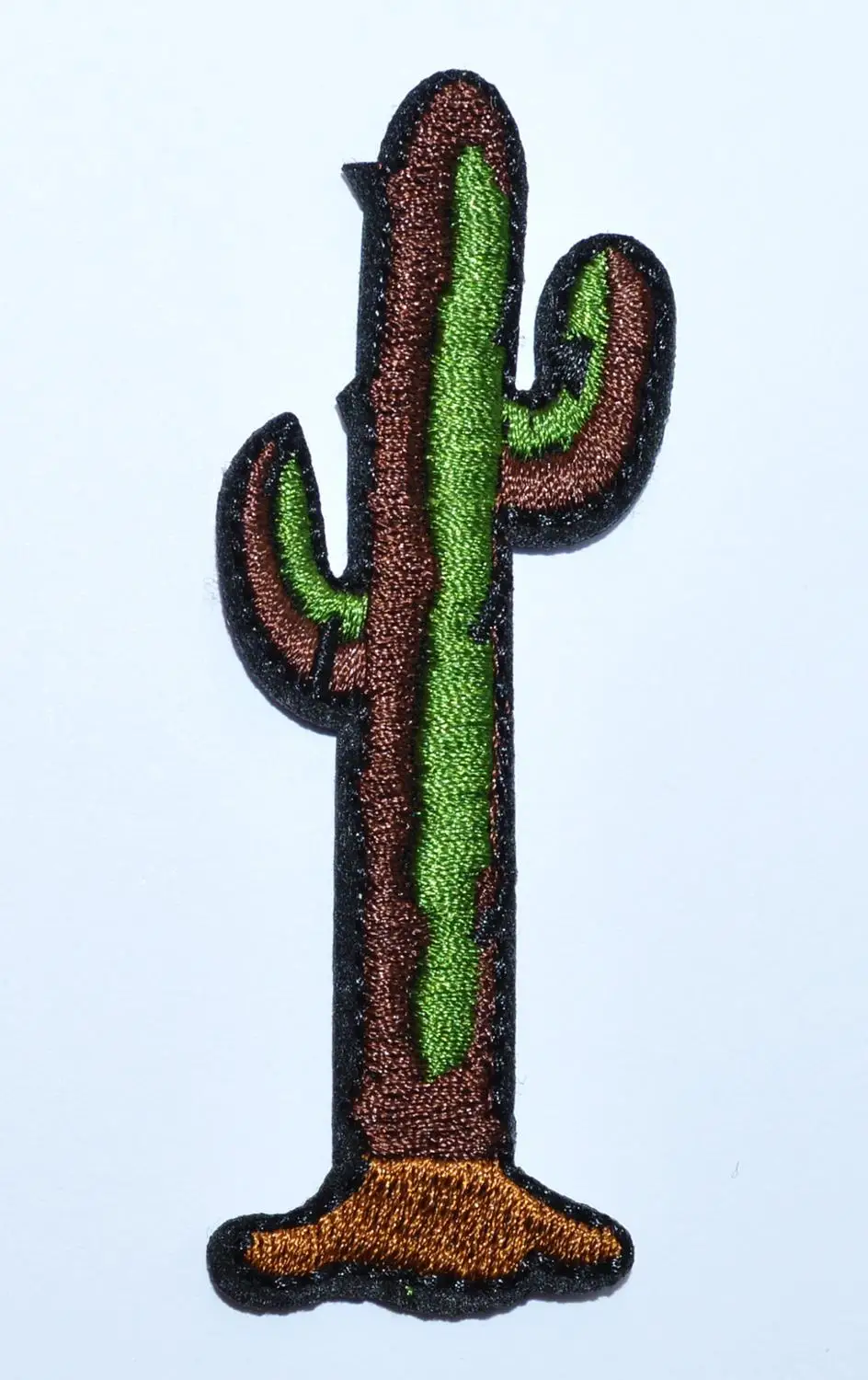 Cactus - Desert - Southwestern Embroidered Iron On Applique Patch ~ cartoon Motif Applique (≈ 3 * 8.5 cm)