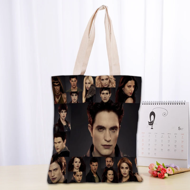 Twilight TV Tote Bag Women Canvas Fabric Bags Eco Reusable Shopping Bags Traveling Beach Casual Useful Shoulder Bag