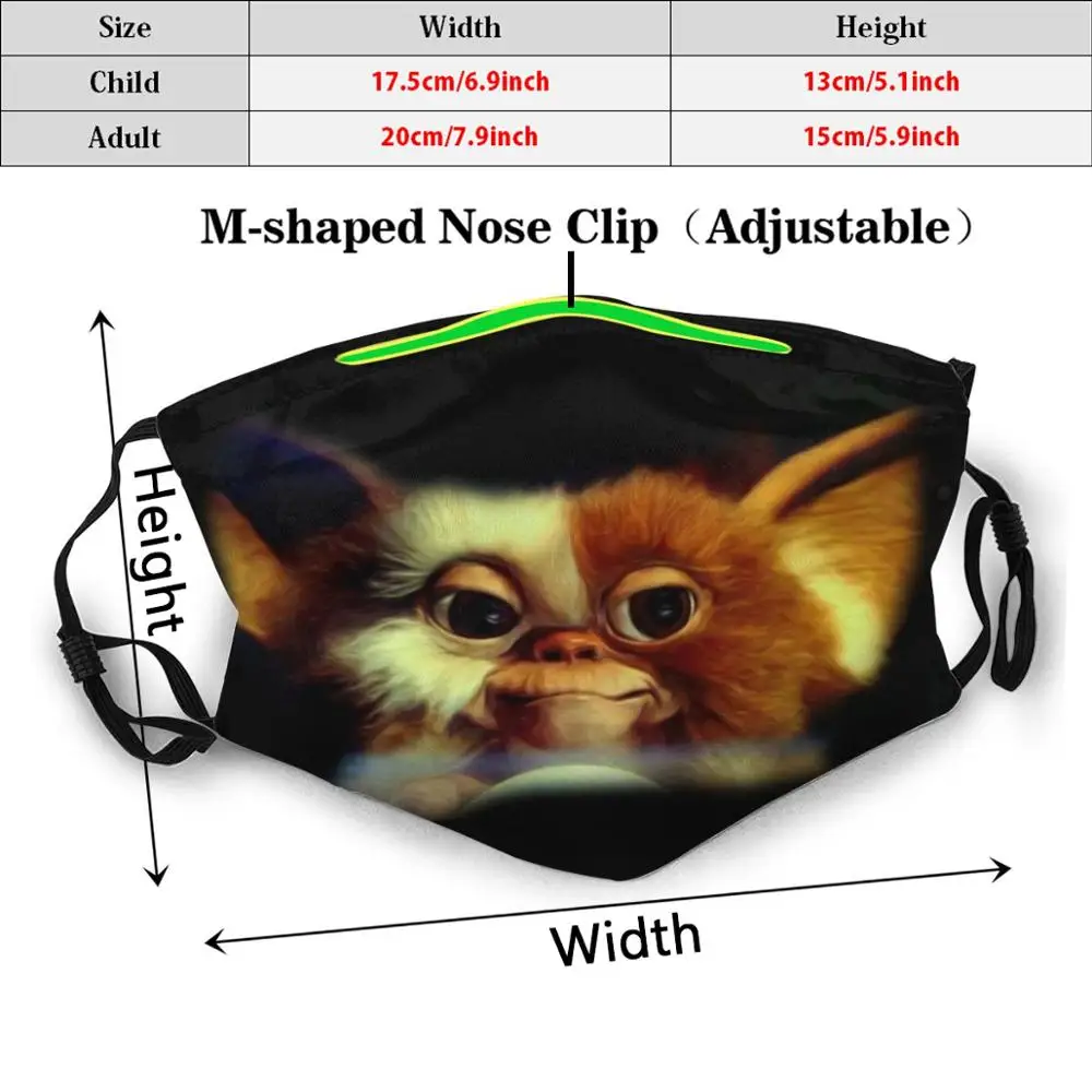جيزموث الكبار الاطفال مكافحة الغبار تصفية لتقوم بها بنفسك قناع جيزمو جريملينز لطيف رائعتين الرعب متعة