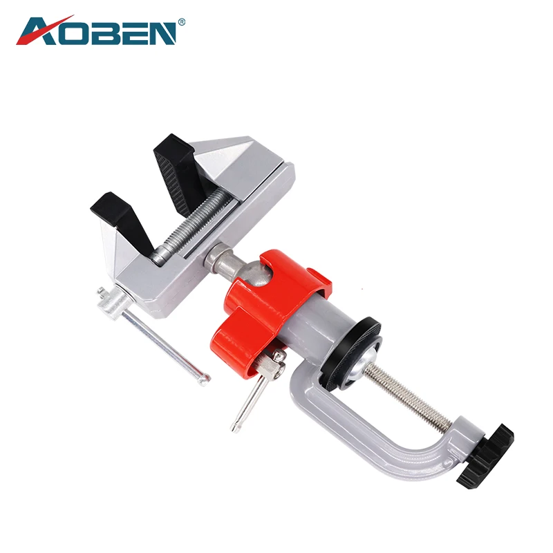 AOBEN Aluminium Alloy Bench Vise Table 360 Degree Rotary Table Clamp Multifunctiona DIY Fixed Repair Hobby Woodworking Tool